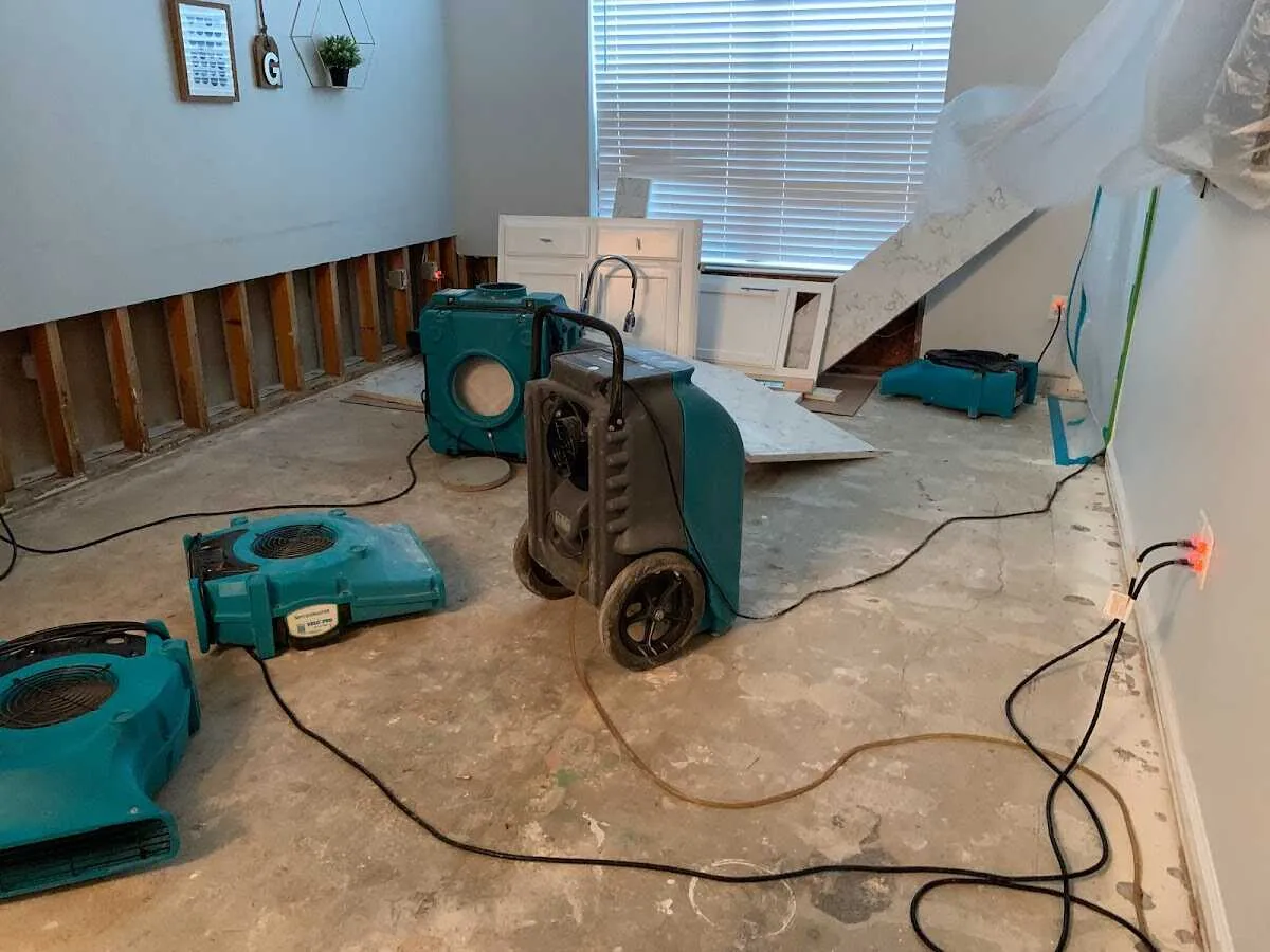 Dehumidifier in flood-cut room for Water Extraction & Removal in Winona